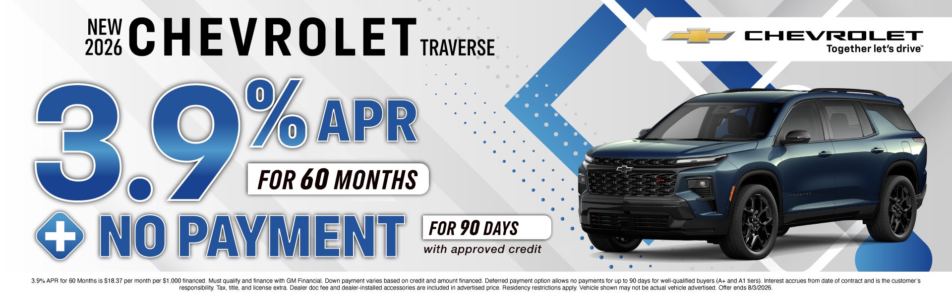 NEW 2026 CHEVROLET TRAVERSE