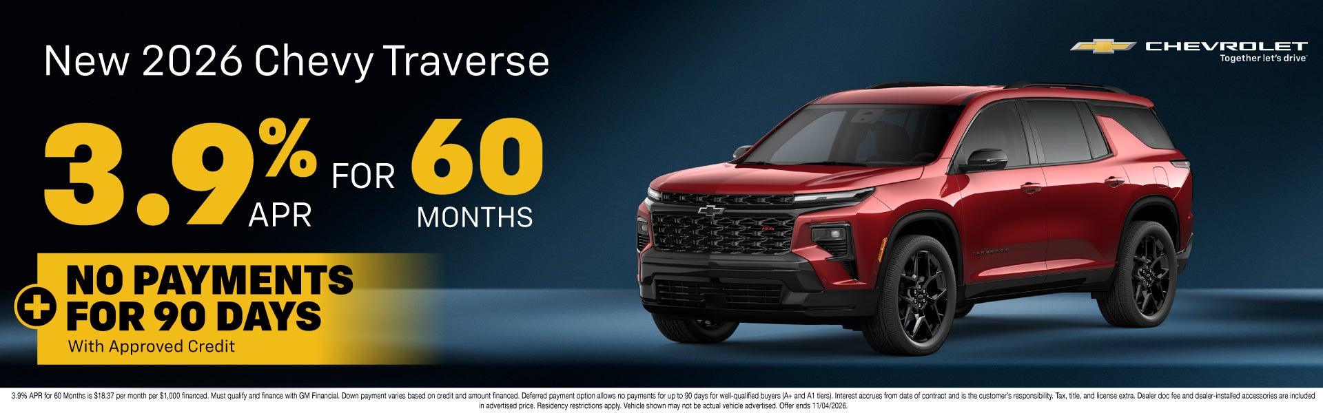 NEW 2026 CHEVROLET TRAVERSE